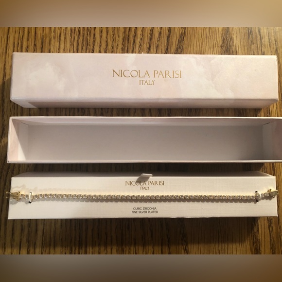 Nicola Paris Cubic Zirconia Fine Silver Plated bracelet - Picture 1 of 7